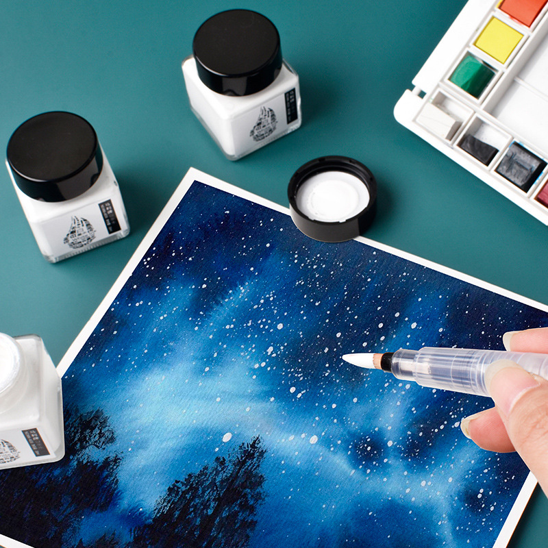 Correction Fluid White - 30 مللي المياه المعبأة في زجاجات