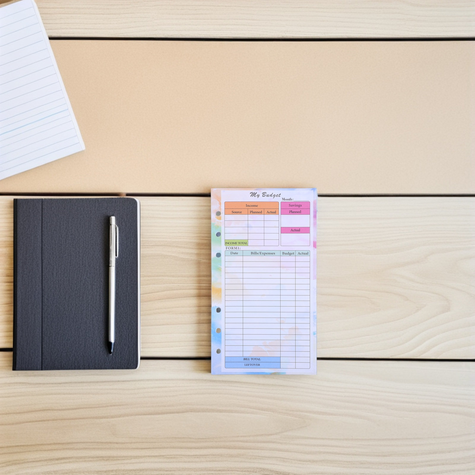 Planner Weekly Budget - 28 ورقة من ورق التخطيط القابل