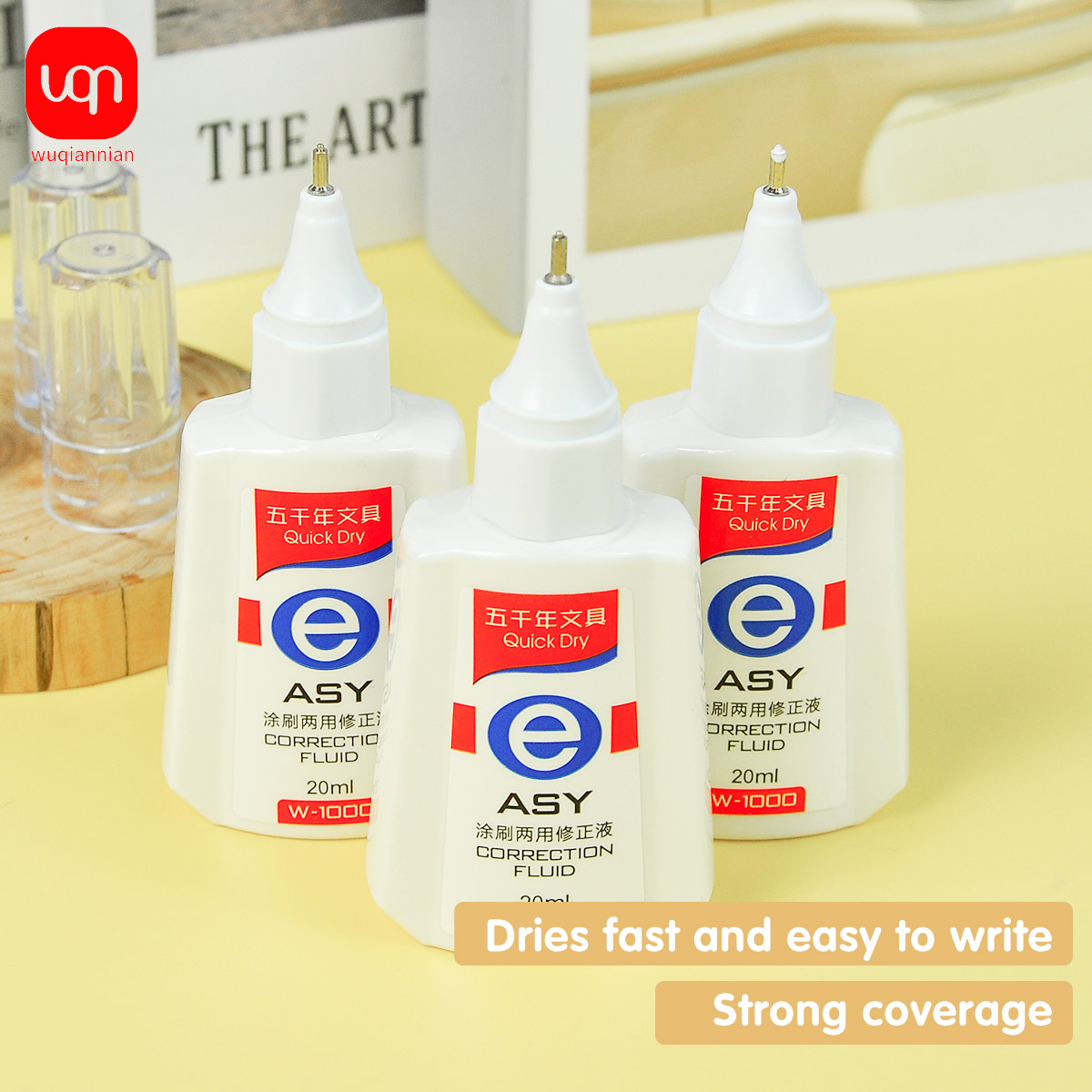 Correction Fluid White - سائل تصحيح سريع الجفاف من WQN،