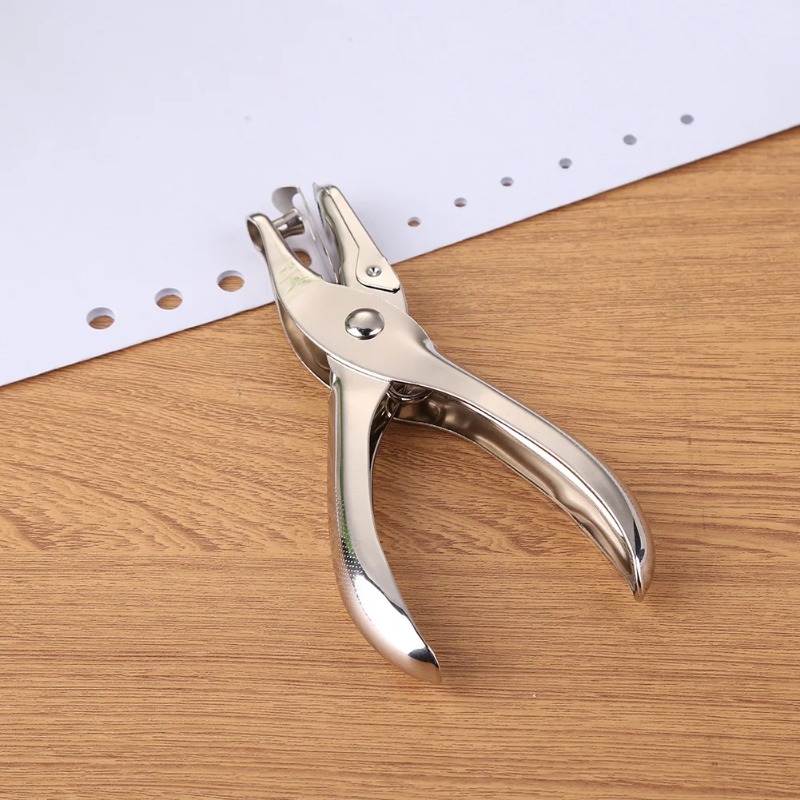 Paper Punch 3 Hole - مثقب ورق محمول بفتحة واحدة 3/6