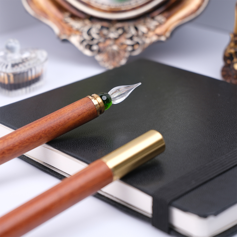 قلم زجاجي بمقبض خشبي من سيمي آ - مراجعة Stationery Supplier وسعره