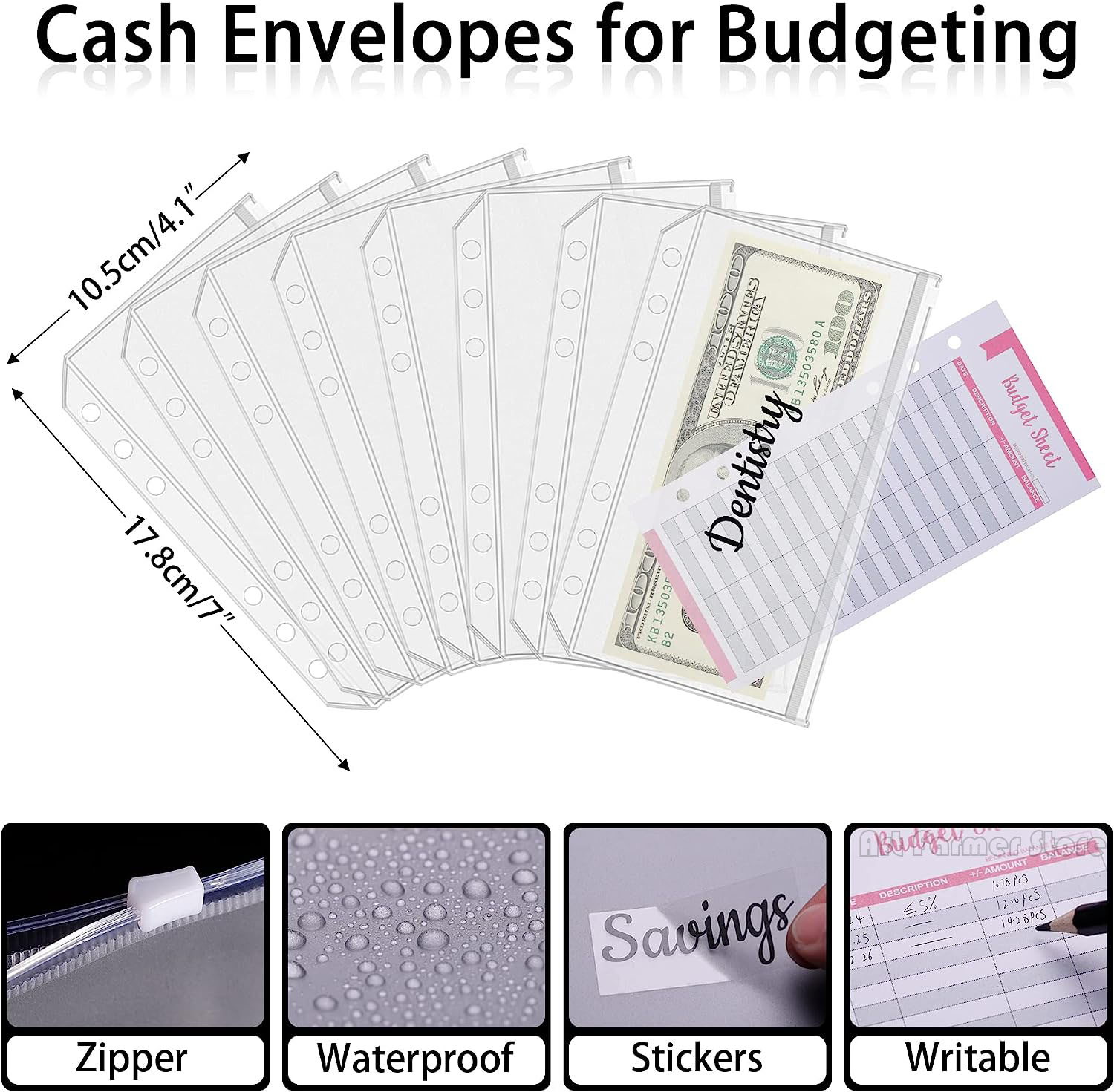 حافظة ميزانية A6 مع مغلف نقدي، - مراجعة Planner Weekly Budget وسعره