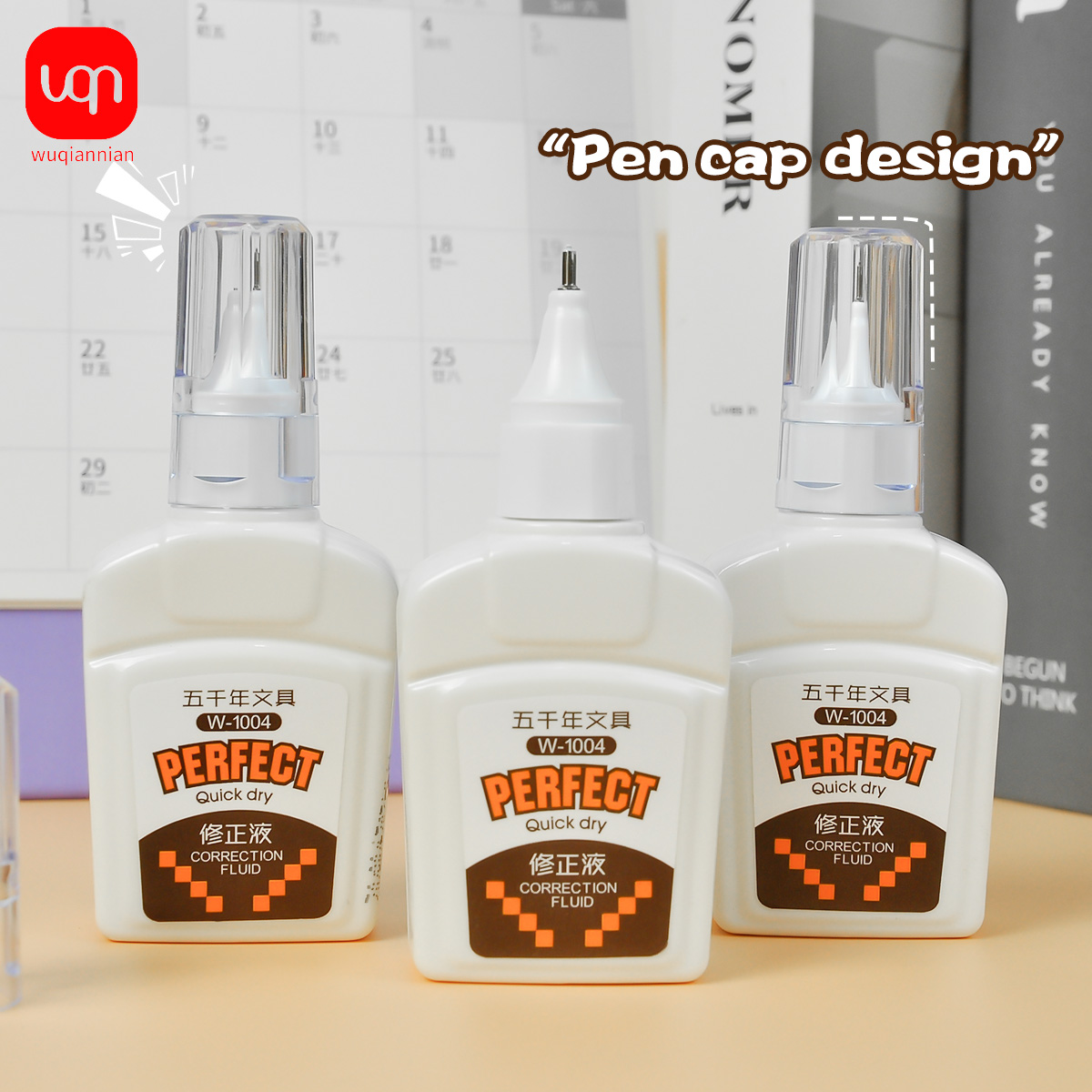 WQN-3/6/12PCS18ml تصحيح السائل - مراجعة Correction Fluid White وسعره