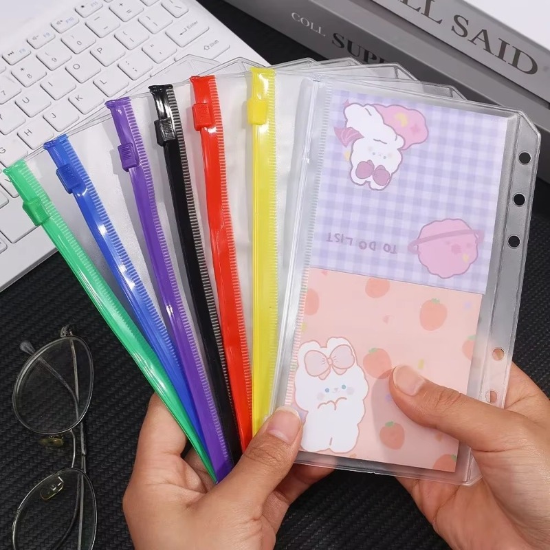 2-12 قطعة جيوب شفافة A6 بـ 6 ف - مراجعة Planner Weekly Budget وسعره