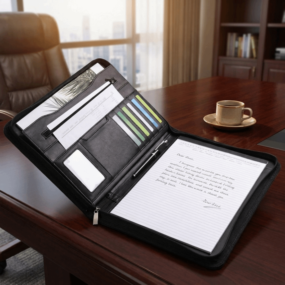 مستلزمات مكتبية: حافظة مستندات - مراجعة Portfolio Folder Zip وسعره