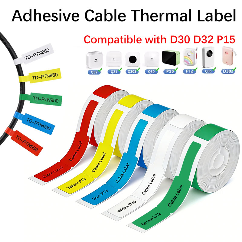 ملصقات حرارية للكابلات 12*109  - مراجعة Label Printer Tape وسعره