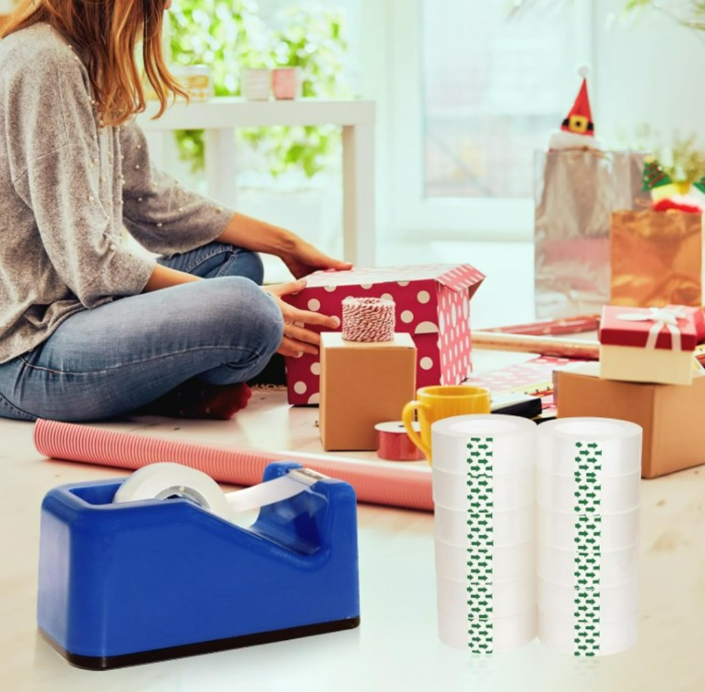 شريط لاصق شفاف حزمة القرطاسية  - مراجعة Stationery Supplier وسعره