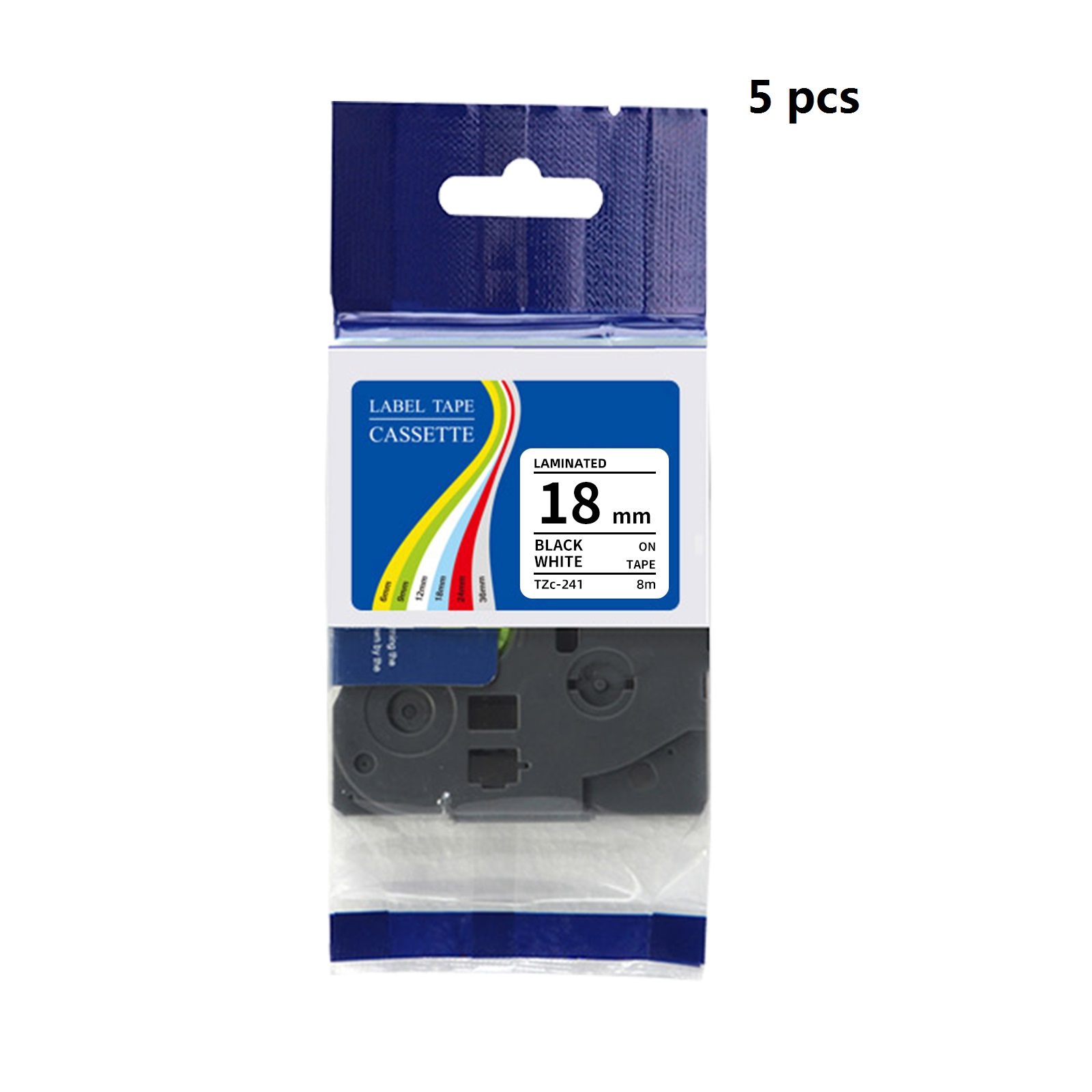 5 قطع من شريط الملصقات المغلف  - مراجعة Label Printer Tape وسعره