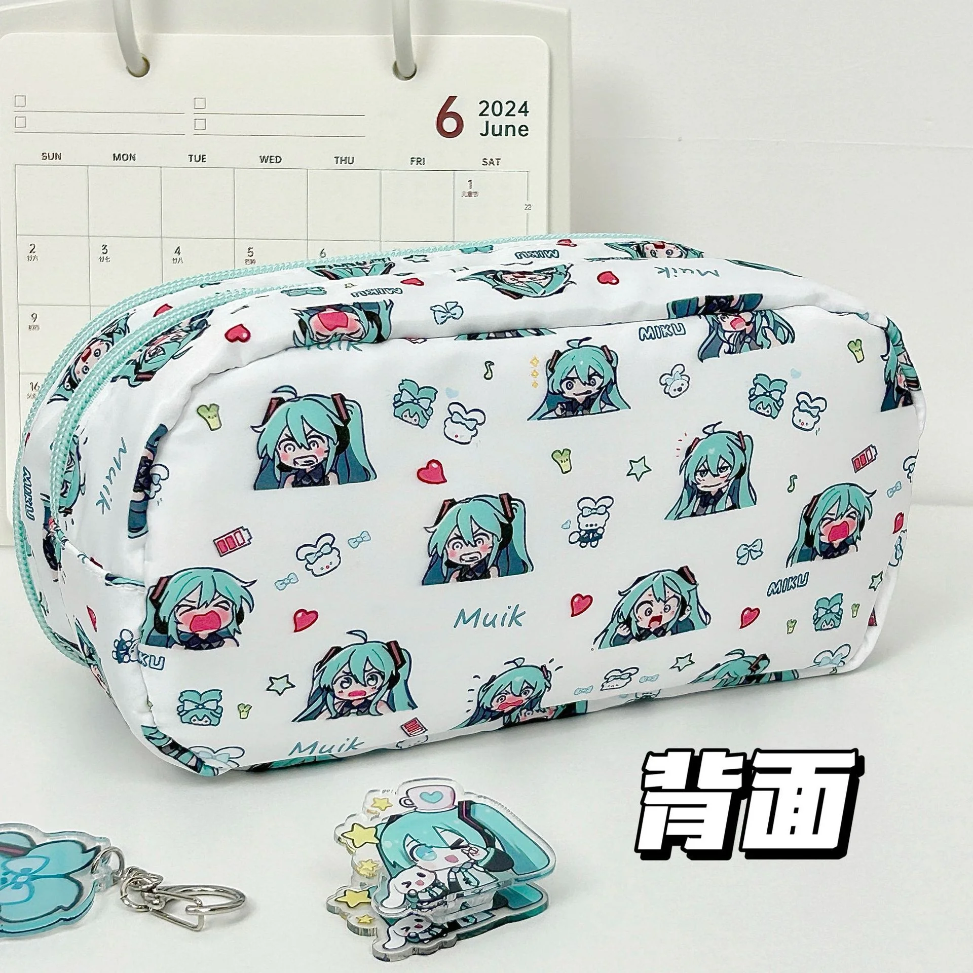 حقيبة أقلام هاتسوني ميكو لطيفة - مراجعة Pencil Case Large وسعره