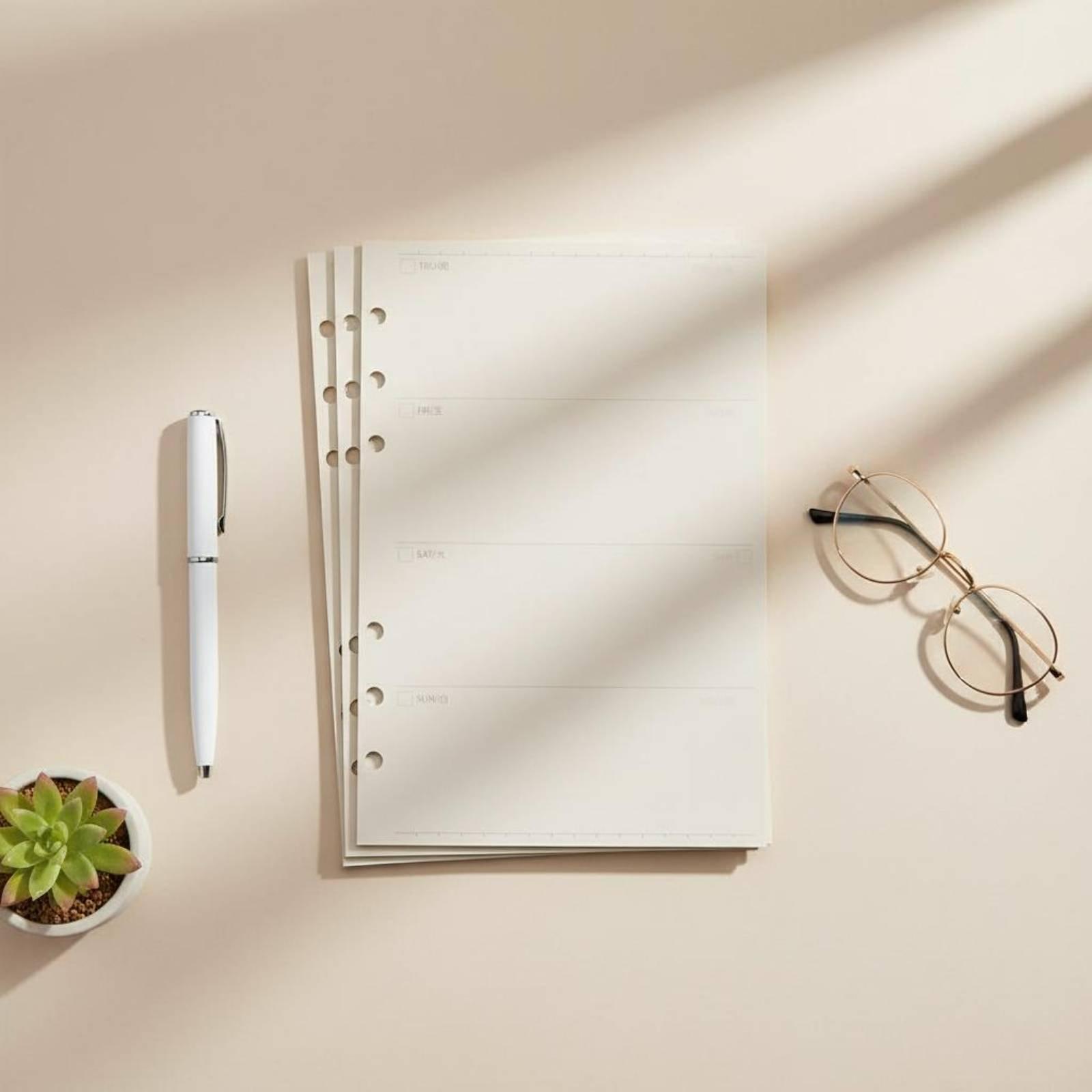 أوراق إعادة تعبئة فضفاضة قياسي - مراجعة Planner Weekly Budget وسعره